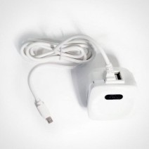 2.1 Amp Smart Micro USB + USB Charger - White