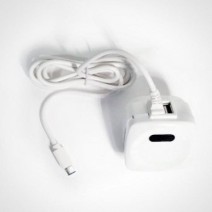 3.1 Amp Smart Type C + USB Charger - White