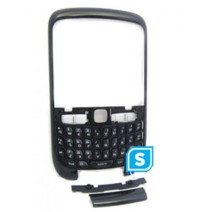 Blackberry 8520 front cover with bottom parts and keypad in black