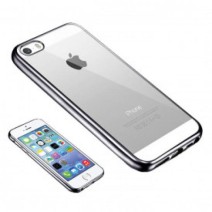 Ultra Thin Clear Gel Cover With Grey Bumper Compatible For iPhone 6 Plus / 6S Plus
