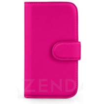 Book Flip Leather Wallet Case Cover For Samsung Galaxy S5 I9600 in Hot Pink