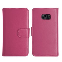 Book Shape Back Leather Case Cover for Samsung Galaxy S7 in Pink