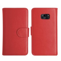 Book Shape Back Leather Case Cover for Samsung Galaxy S7 in Red
