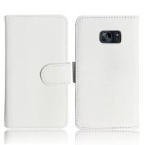 Book Shape Back Leather Case Cover for Samsung Galaxy S7 in White