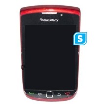 Blackberry 9800 Torch Complete front A Frame, Lcd Screen, Slider, Flex and Digitizer Touchpad in Red