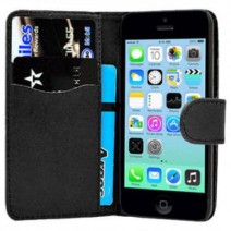 Premium Book Shape wallet case compatible for Apple iPhone 6 Plus in Black