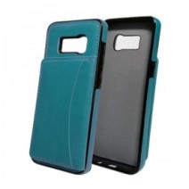 VINTAGE SERIES - Galaxy S8 Leather Case With Card Slot Blue