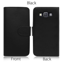 Book Shape Leather Back Case Cover for Samsung Galaxy A3 in Black