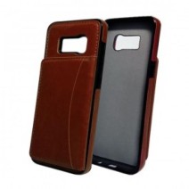 VINTAGE SERIES - Galaxy S8 Leather Case With Card Slot Brown