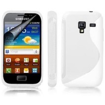 S-Line Wave Gel TPU Silicone Case Cover Skin for Samsung Galaxy Ace Plus S7500 - White