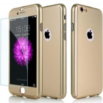 Hybrid 360° New Shockproof Case Tempered Glass Cover For Apple iPhone 7 Plus-Golden