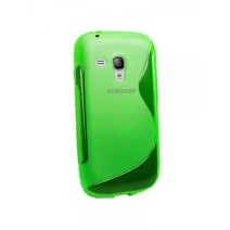 S-Line TPU Silicon Case For Samsung Galaxy S3 mini i8190 Back Cover - Green