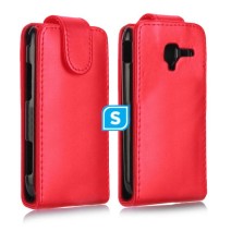 Flip Pouch For Samsung i8160 - Red