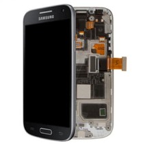 Genuine Samsung Galaxy S4 Mini GT-i9195 Complete Lcd with Digitzer and frame in Dark Black Edition - Part number: GH97-15631A