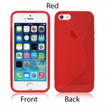 S-Line Soft Silicon Gel Case For iPhone 5/5S in Red