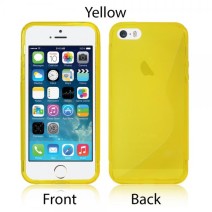 S-Line Soft Silicon Gel Case For iPhone 5/5S in Yellow