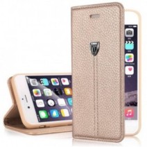 Xondo leather feel flip Wallet Case Cover For iPhone 7 in baby Gold