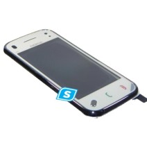 Nokia N97 mini digitizer touchpad with front cover in white
