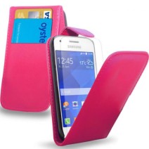 Flip Leather Case Cover For Samsung Galaxy ACE Style G310 in Hot Pink