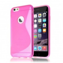 S-Line Gel Back Case Skin Cover For iPhone 7 in Hot Pink