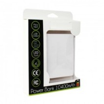 Power Bank 10400 mAh Compatible for all kinds of Mobile Phone in White