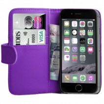 Luxury Magnetic Flip Stand Book Wallet PU Leather Case Cover For Apple iPhone 6 plus/6S plus in Purple