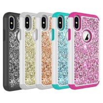 Luxury Bling Glitter Hybrid Soft Silicone Hard PC Case Cover For Iphone X 8 8plus