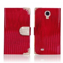 Diamond Luxury Book Shape Fancy Wallet Back Case for Samsung GALAXY S5 i9600 in Red