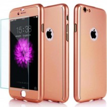 Hybrid 360° New Shockproof Case Tempered Glass Cover For Apple iPhone 7 Plus- Rose Gold