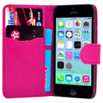 Luxury Magnetic Flip Stand Book Wallet PU Leather Case Cover For Apple iPhone 7 in Hot Pink