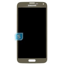 Genuine Samsung Galaxy S5 SM-G900F Lcd and digitizer in Gold - Samsung Part number: GH97-15734D