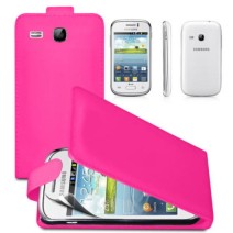 FLIP LEATHER SERIES CASE COVER SAMSUNG GALAXY YOUNG S6310 - Pink