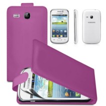 FLIP LEATHER SERIES CASE COVER SAMSUNG GALAXY YOUNG S6310 - Purple