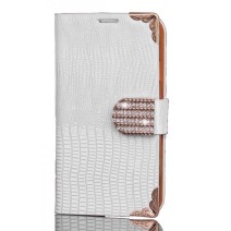 Diamond Luxury Book Shape Fancy Wallet Back Case for Samsung GALAXY S4 i9505 in White
