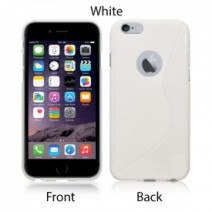 S-Line Soft Silicon Gel Case For iPhone 6/6S in White