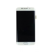 Genuine Samsung S6 Edge SM-G925 Lcd and Touchpad with Frame Assembly in White - Samsung Part number : GH97-17162B